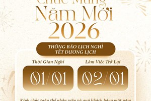 THÔNG BÁO LỊCH NGHỈ TẾT DƯƠNG LỊCH 01-01-2026
