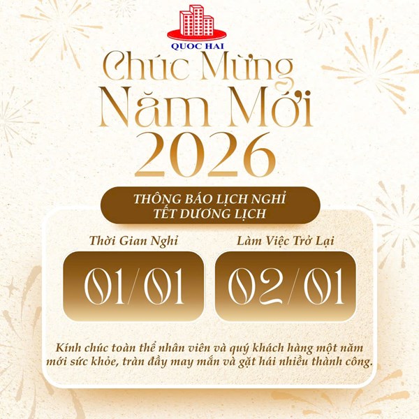 THÔNG BÁO LỊCH NGHỈ TẾT DƯƠNG LỊCH 01-01-2026