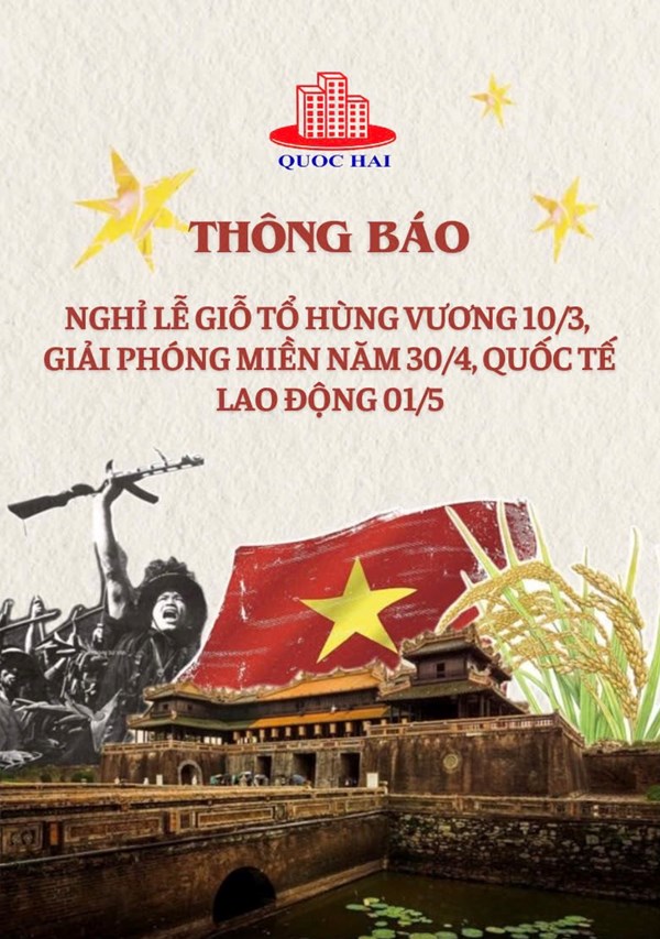 THÔNG BÁO LỊCH NGHỈ TRONG THÁNG 04/2025